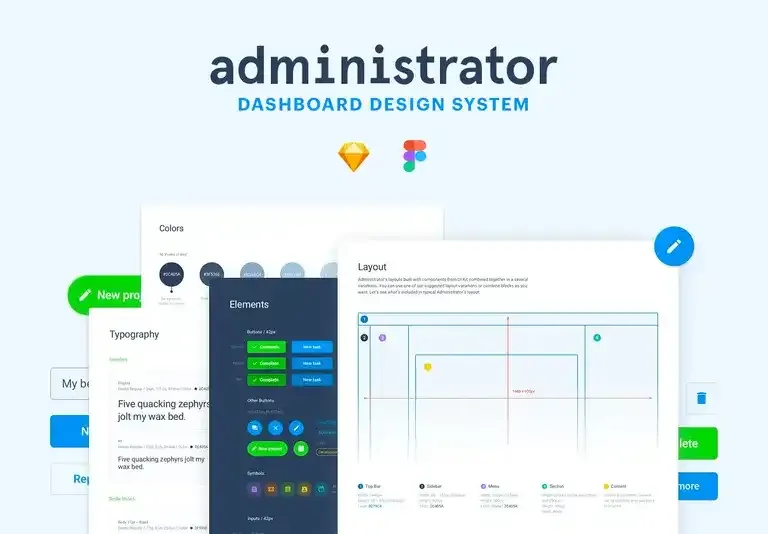 Administrator Dashboard UI KIT screenshot