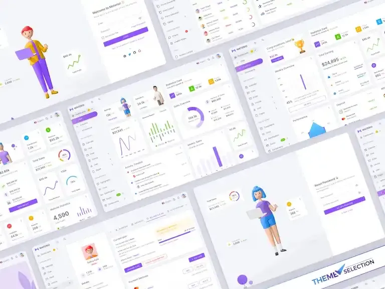 Materio Admin Dashboard UI Kit Template screenshot