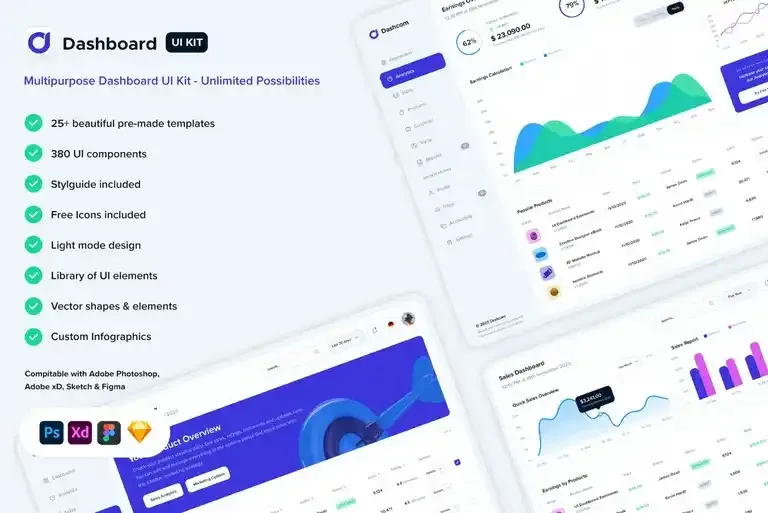 Multipurpose Dashboard UI Kit screenshot