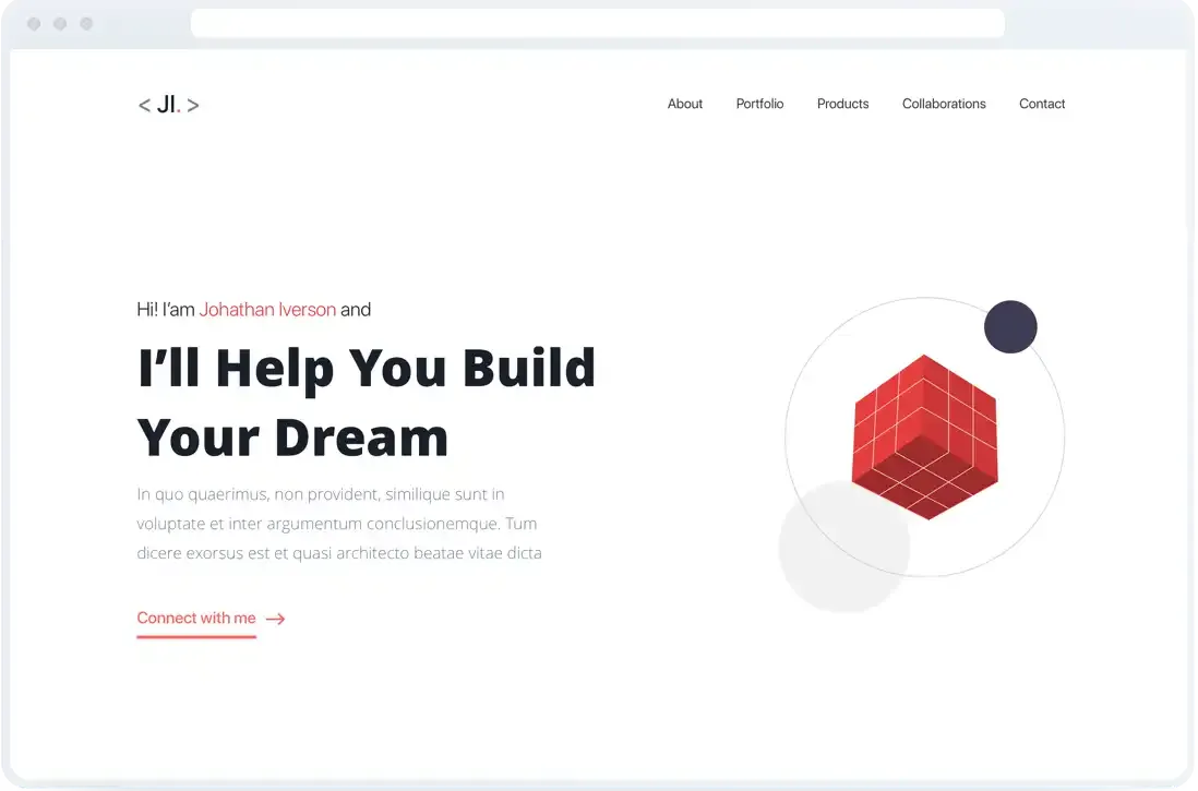 Portfolio website screenshot