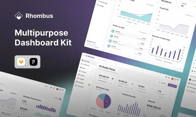 Rhombus Multi Purpose Dashboard UI Kit screenshot