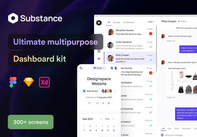 Substance Dashboard UI Kit screenshot